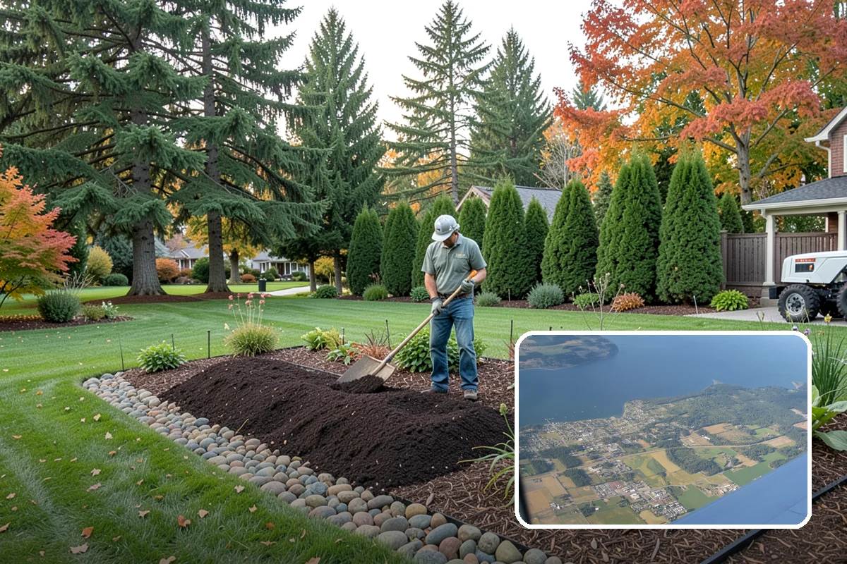 Privacy Hedge Planting in Coupeville, Island County, WA - Year-round privacy from a dense evergreen screen