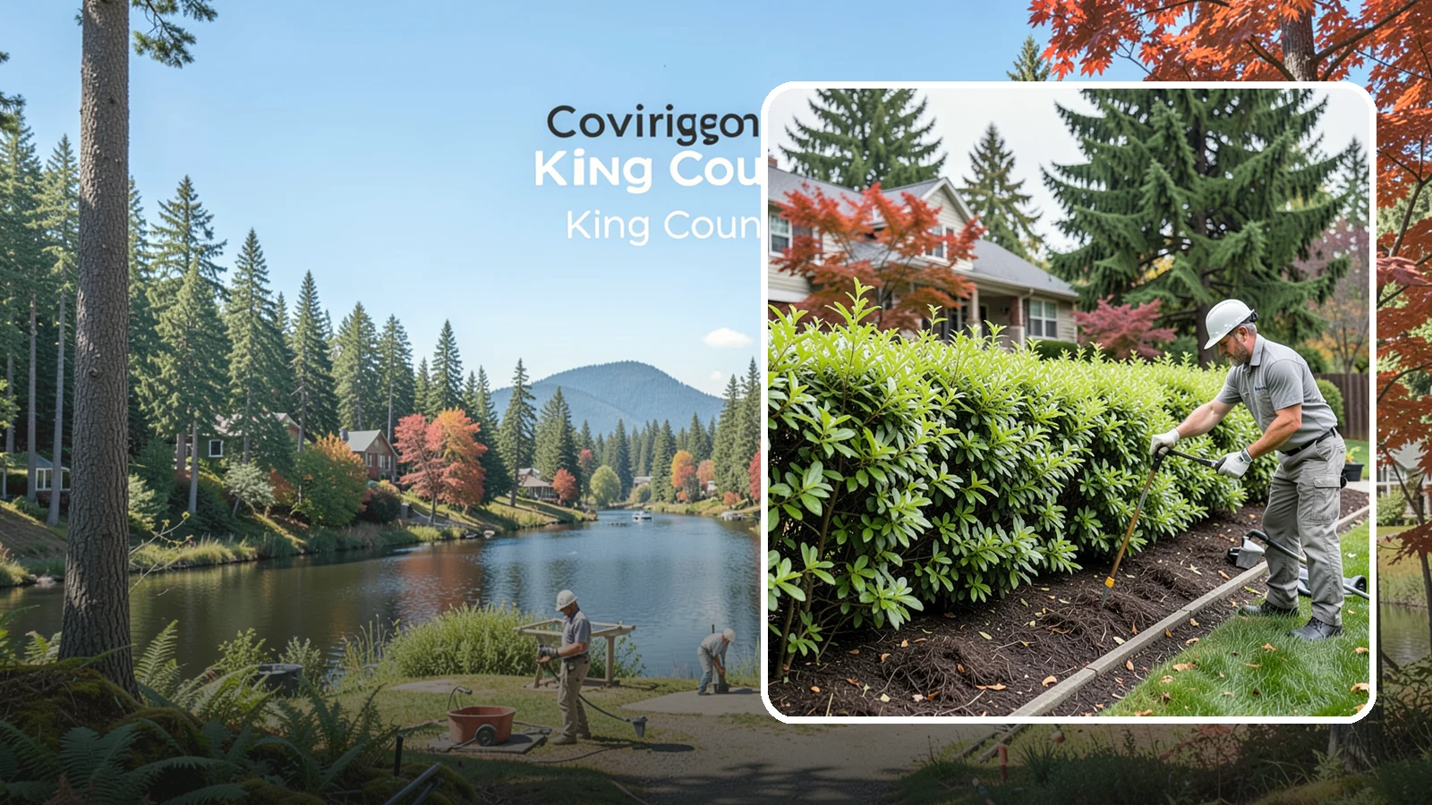 Privacy Hedge Planting in Covington, King County, WA - We plant living privacy hedges that create a lush green screen well suited to Northwest yards.