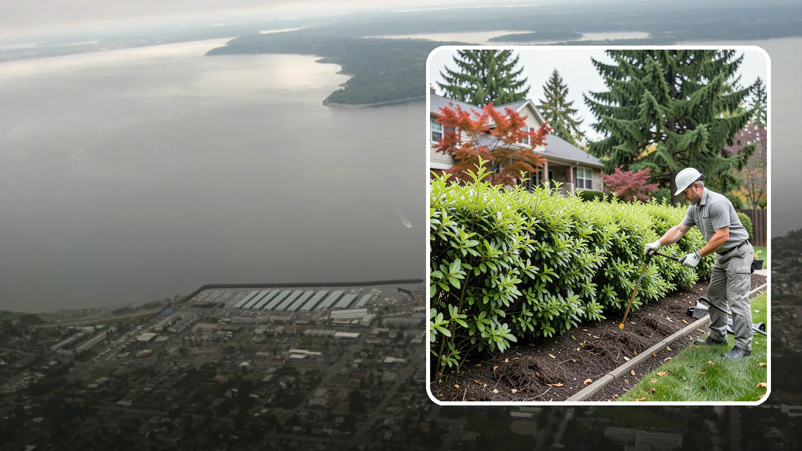 Privacy Hedge Planting in Des Moines, King County, WA - We plant living privacy hedges that create a lush green screen well suited to Northwest yards.