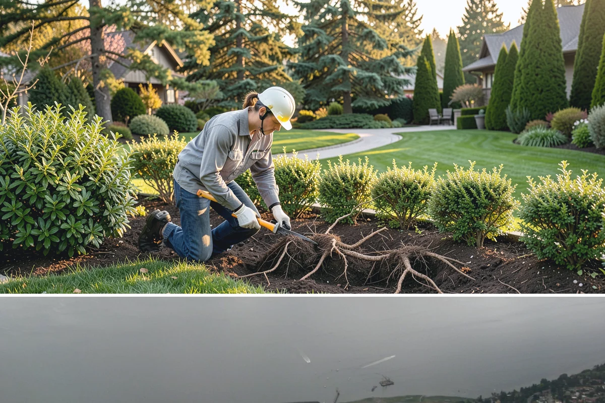 Privacy Hedge Planting in Des Moines, King County, WA - Plant hedges in fall or early spring so roots establish during the rainy months before summer heat stresses the young plants.