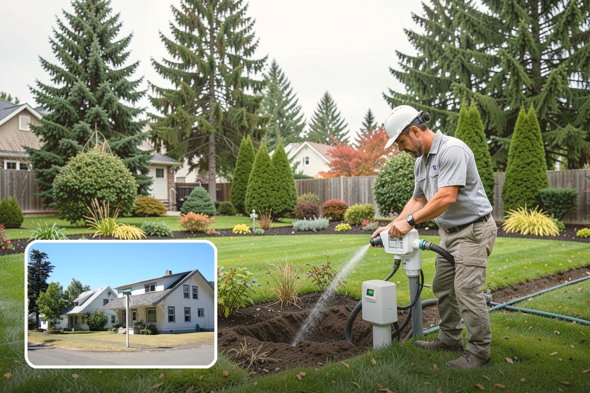 Privacy Hedge Planting in DuPont, Pierce County, WA - Year-round privacy from a dense evergreen screen