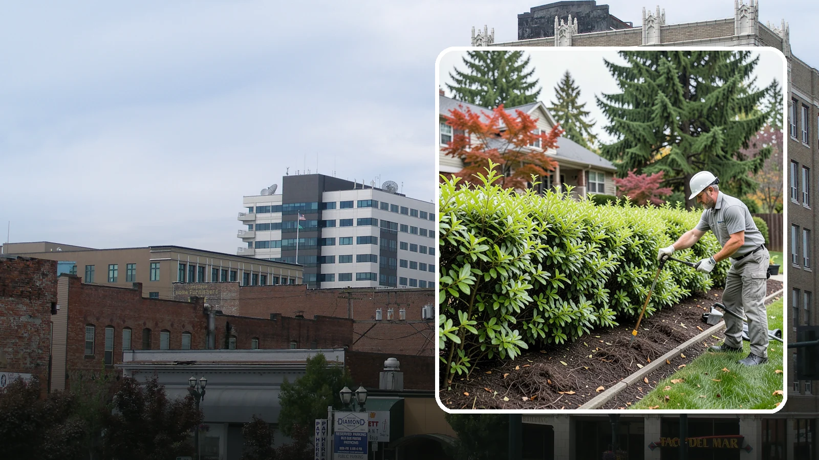 Privacy Hedge Planting in Everett, Snohomish County, WA - We plant living privacy hedges that create a lush green screen well suited to Northwest yards.