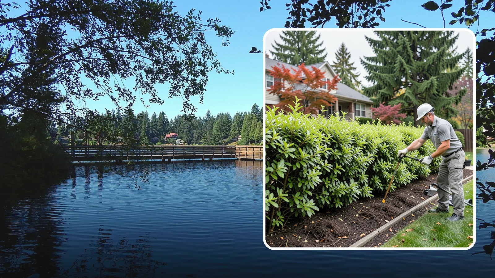 Privacy Hedge Planting in Federal Way, King County, WA - We plant living privacy hedges that create a lush green screen well suited to Northwest yards.