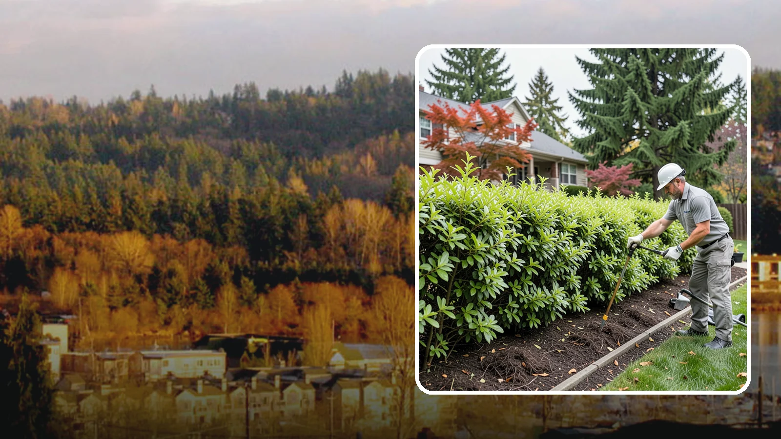 Privacy Hedge Planting in Kenmore, King County, WA - We plant living privacy hedges that create a lush green screen well suited to Northwest yards.