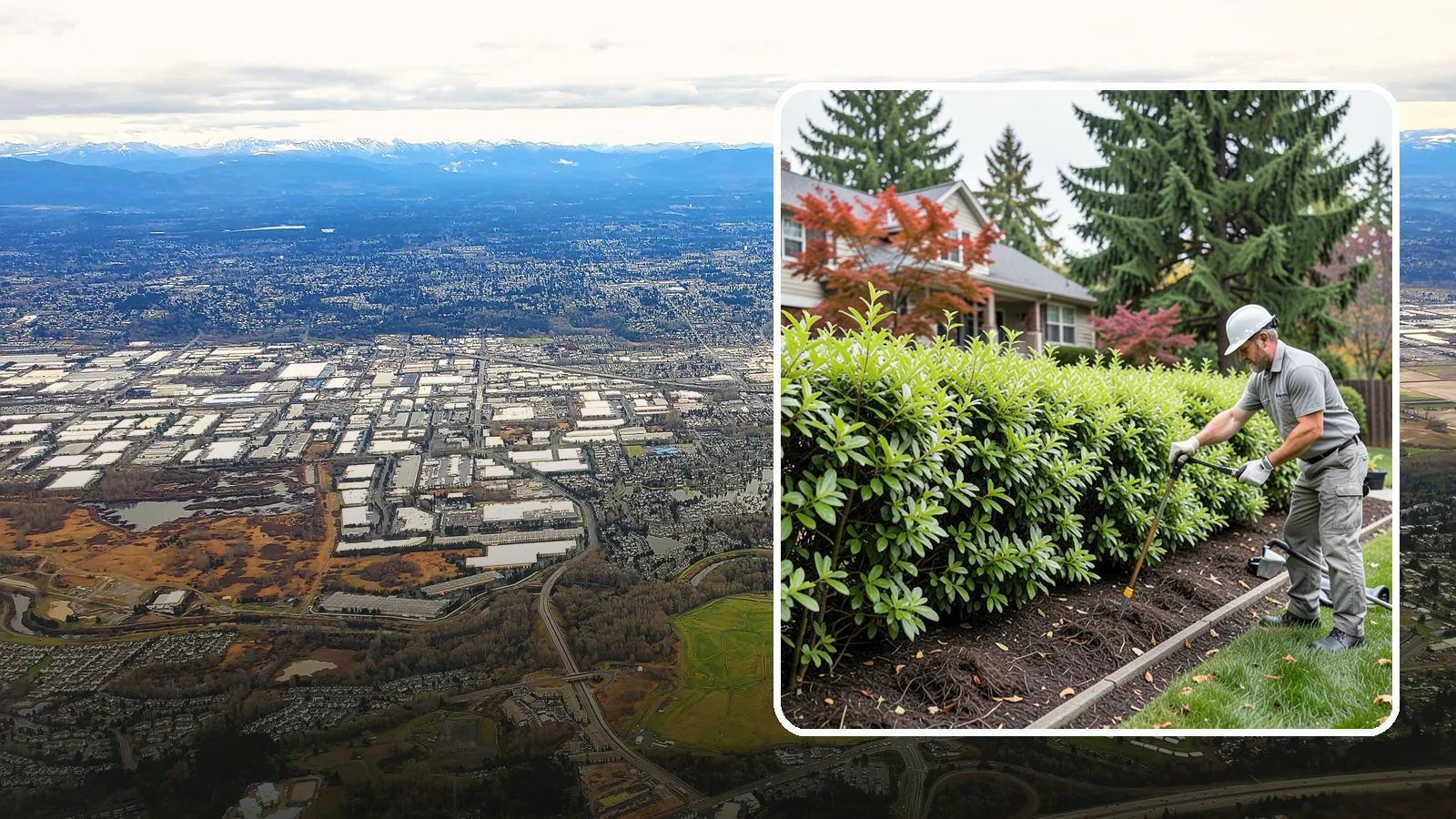 Privacy Hedge Planting in Kent, King County, WA - We plant living privacy hedges that create a lush green screen well suited to Northwest yards.