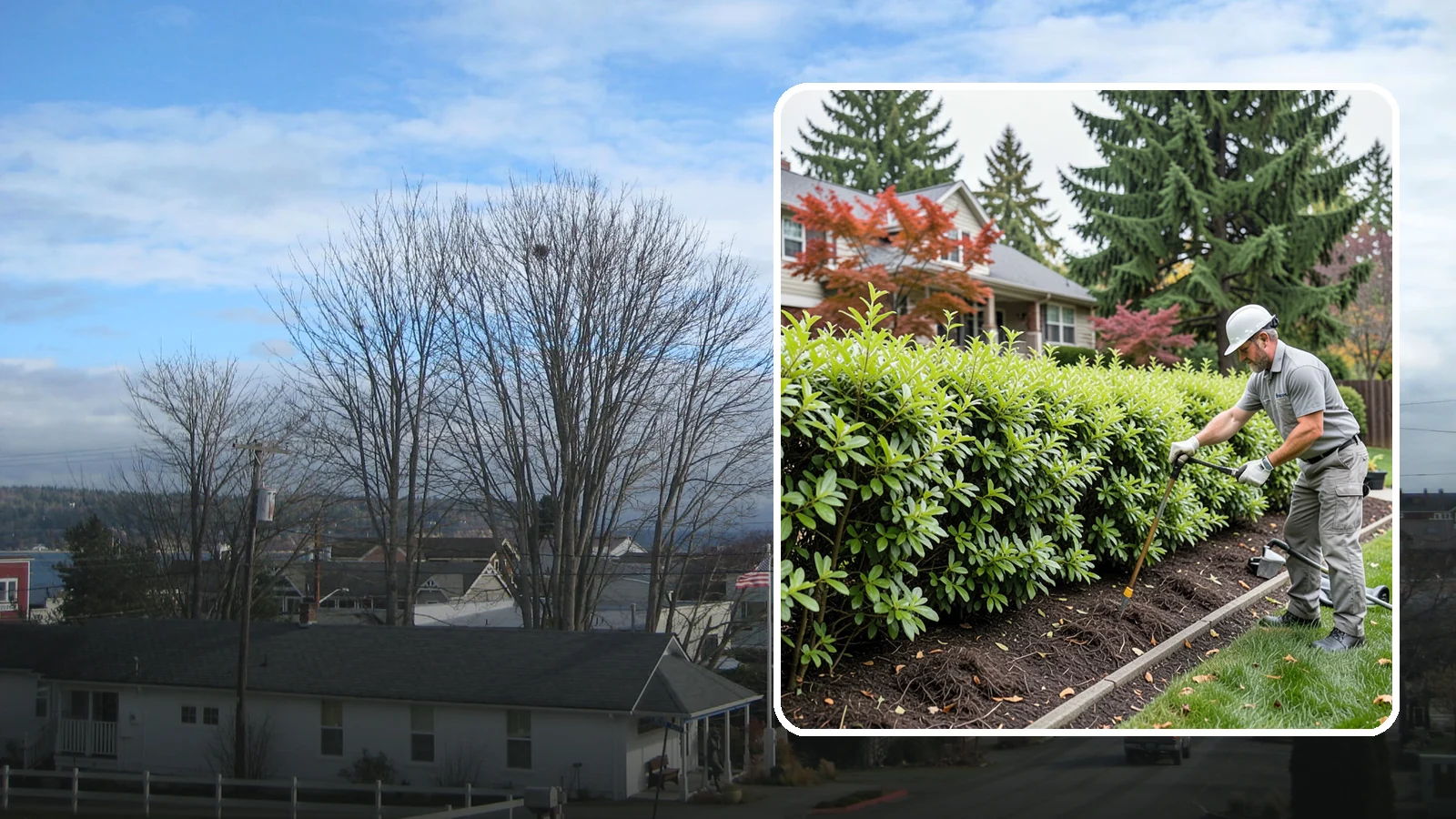 Privacy Hedge Planting in Langley, Island County, WA - We plant living privacy hedges that create a lush green screen well suited to Northwest yards.