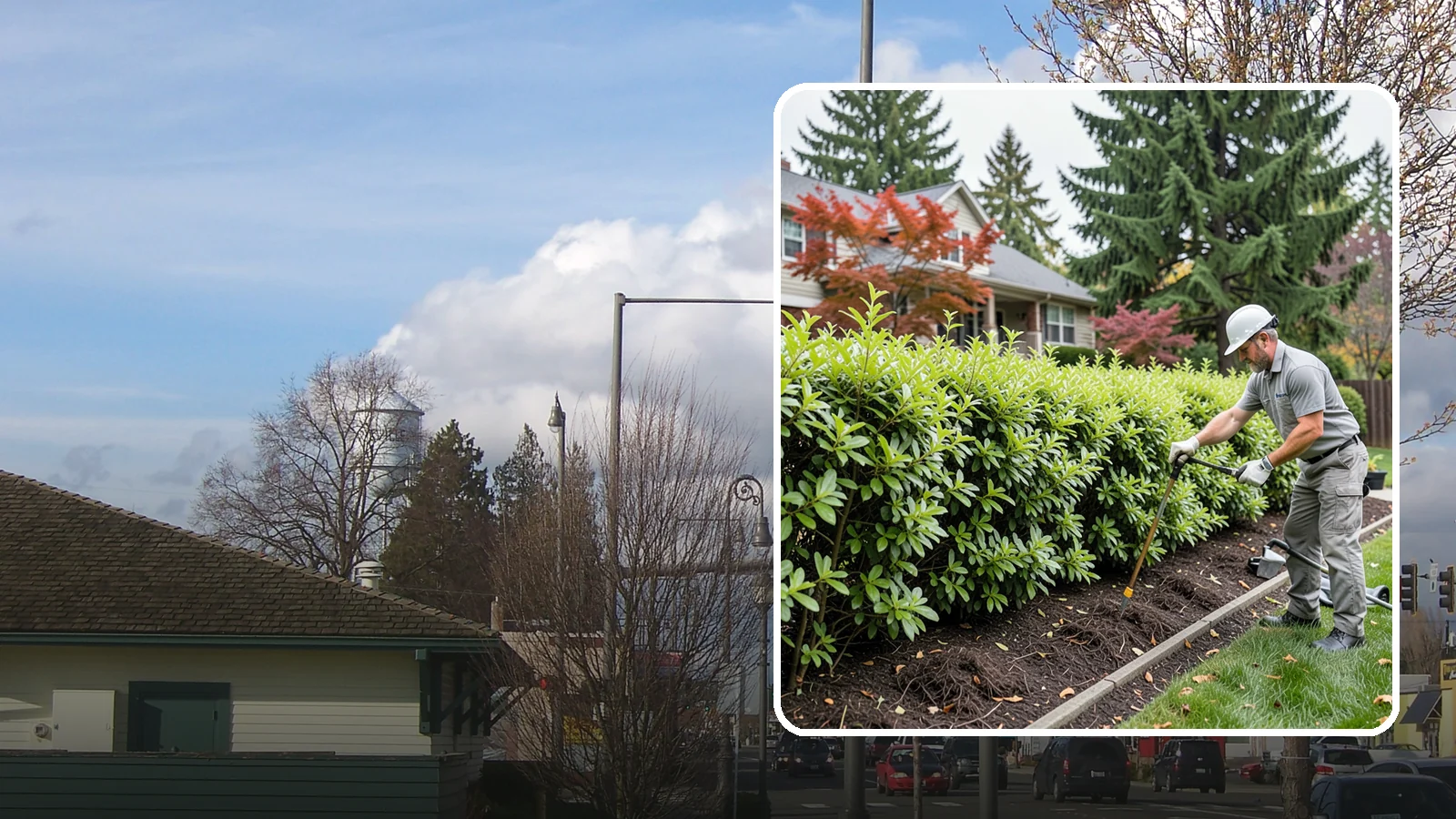 Privacy Hedge Planting in Marysville, Snohomish County, WA - We plant living privacy hedges that create a lush green screen well suited to Northwest yards.