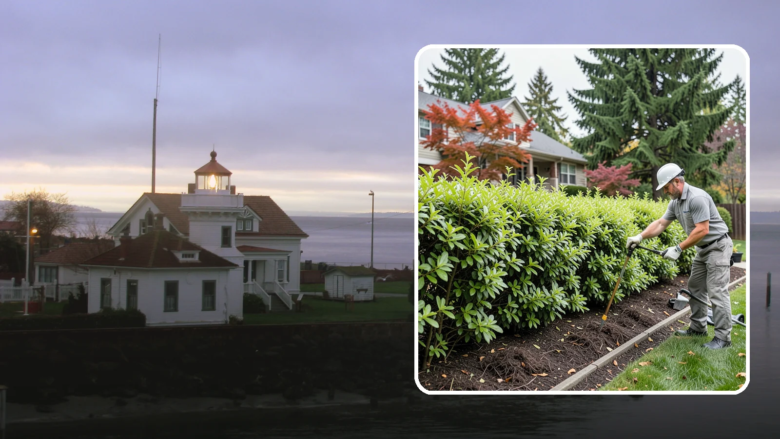 Privacy Hedge Planting in Mukilteo, Snohomish County, WA - We plant living privacy hedges that create a lush green screen well suited to Northwest yards.