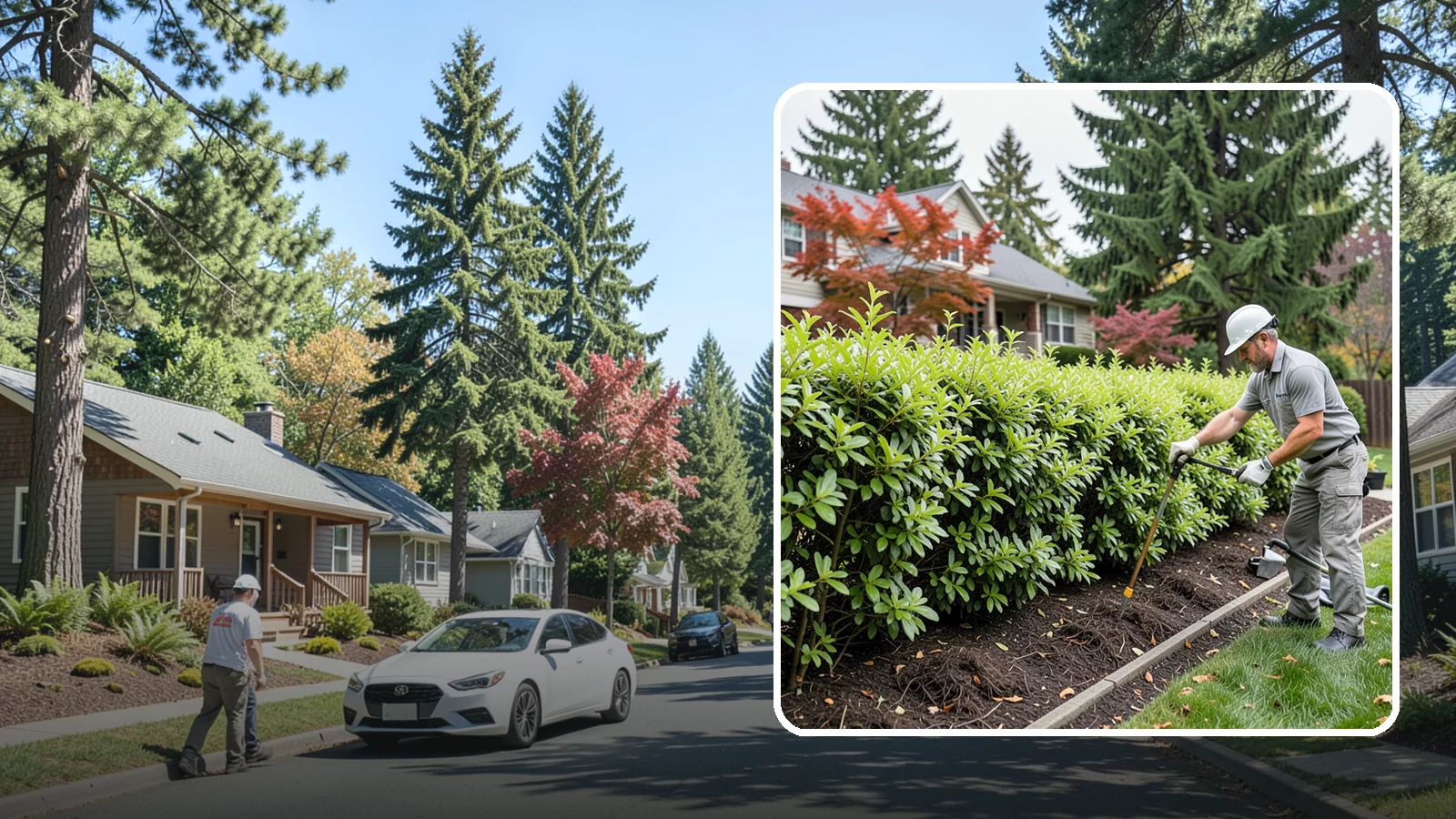 Privacy Hedge Planting in Orting, Pierce County, WA - We plant living privacy hedges that create a lush green screen well suited to Northwest yards.