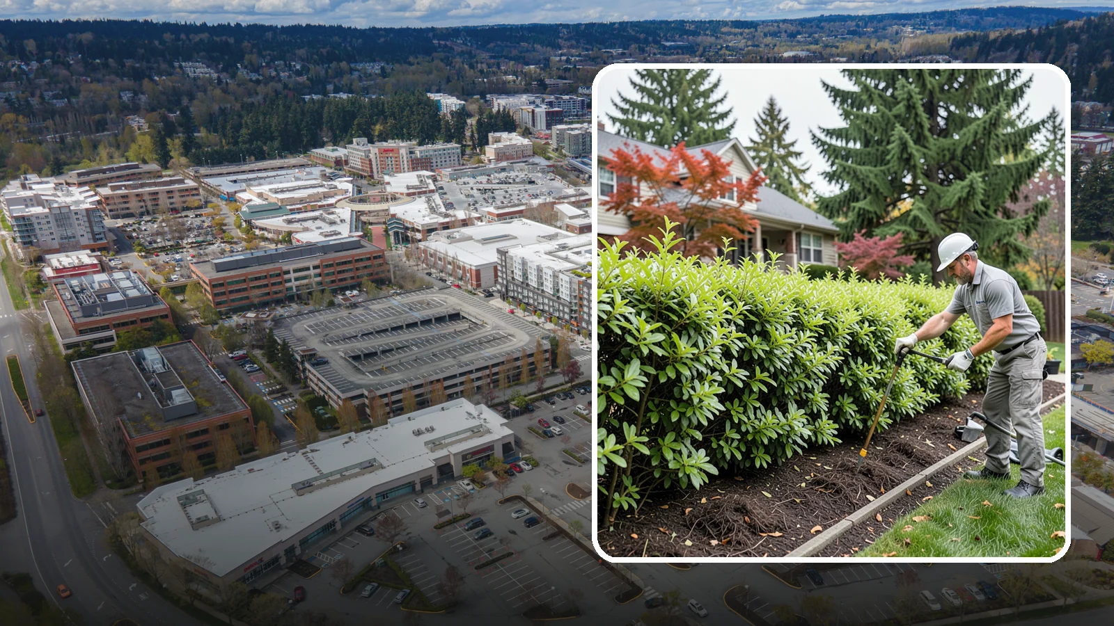 Privacy Hedge Planting in Redmond, King County, WA - We plant living privacy hedges that create a lush green screen well suited to Northwest yards.