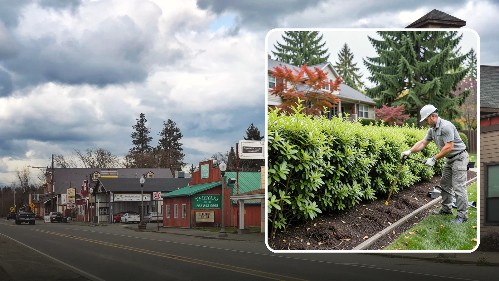 Privacy Hedge Planting in Roy, Pierce County, WA - We plant living privacy hedges that create a lush green screen well suited to Northwest yards.