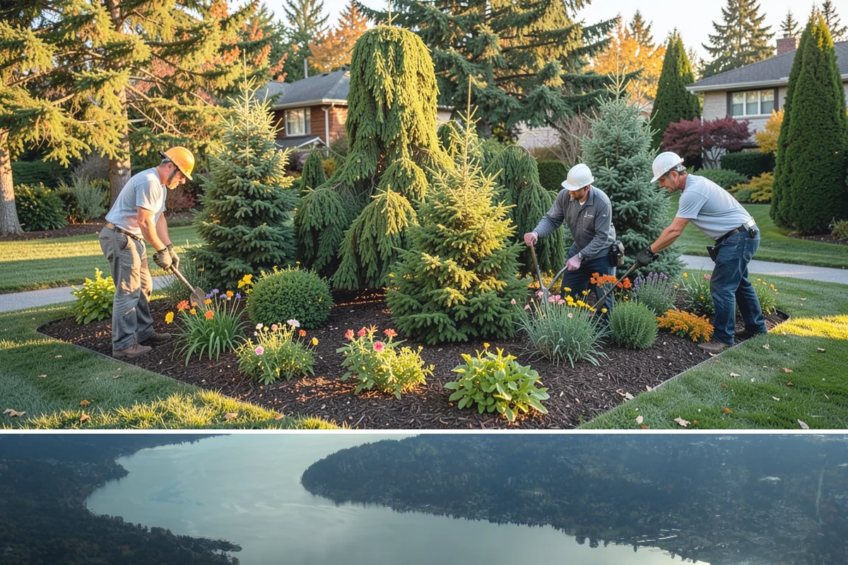 Privacy Hedge Planting in Sammamish, King County, WA - Plant hedges in fall or early spring so roots establish during the rainy months before summer heat stresses the young plants.