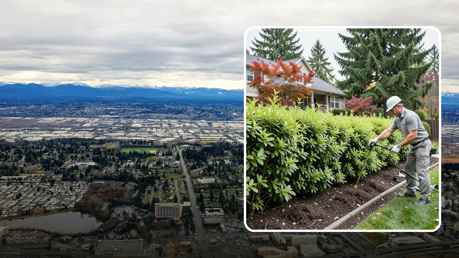 Privacy Hedge Planting in SeaTac, King County, WA - We plant living privacy hedges that create a lush green screen well suited to Northwest yards.