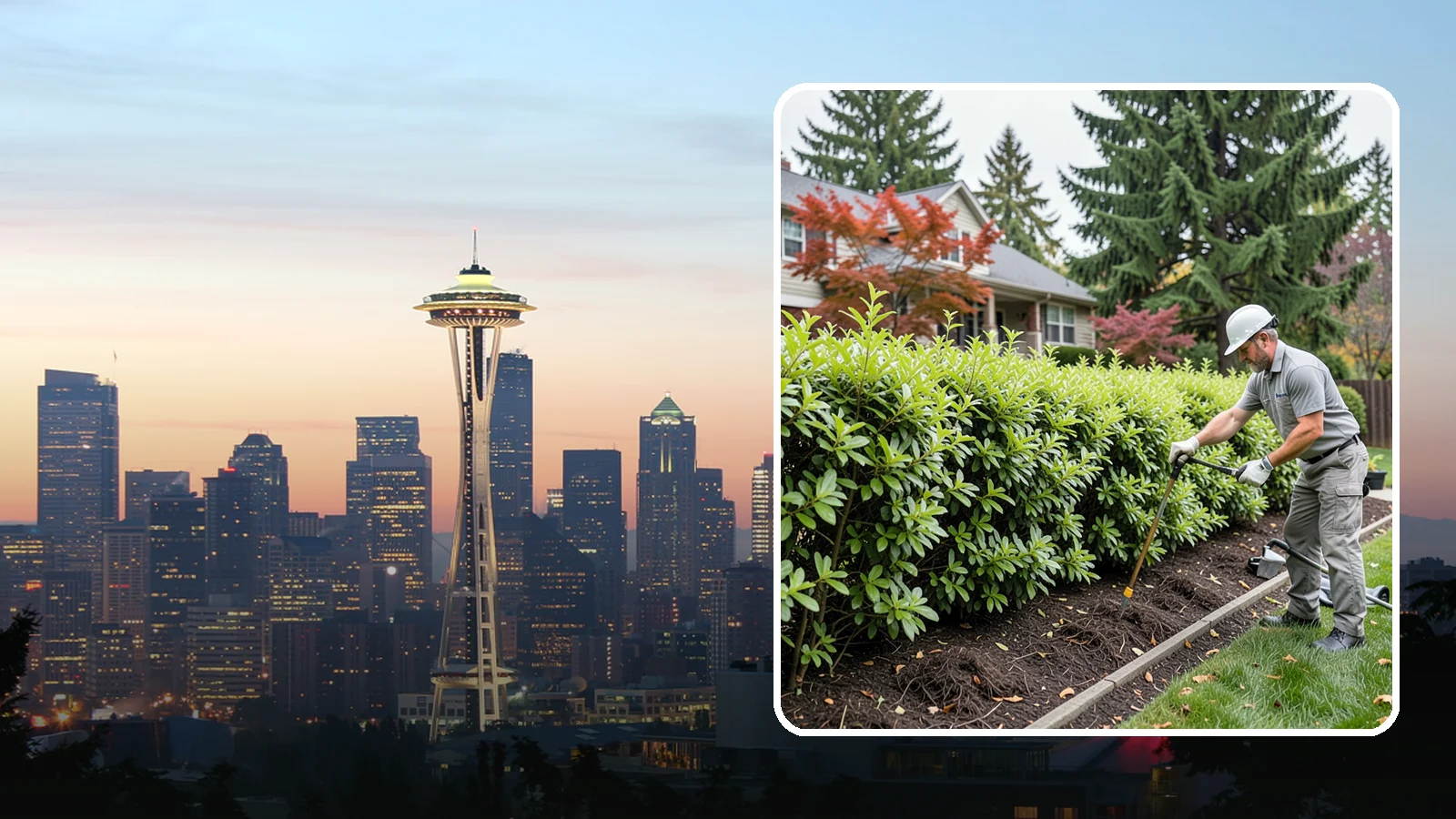 Privacy Hedge Planting in Seattle, King County, WA - We plant living privacy hedges that create a lush green screen well suited to Northwest yards.