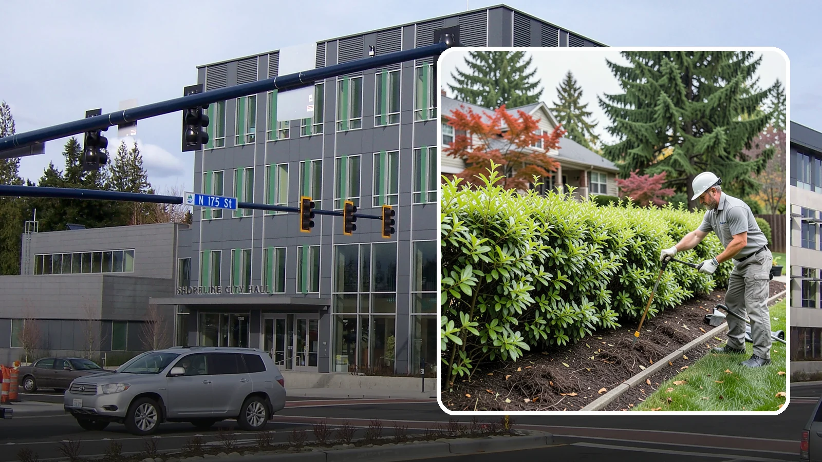 Privacy Hedge Planting in Shoreline, King County, WA - We plant living privacy hedges that create a lush green screen well suited to Northwest yards.