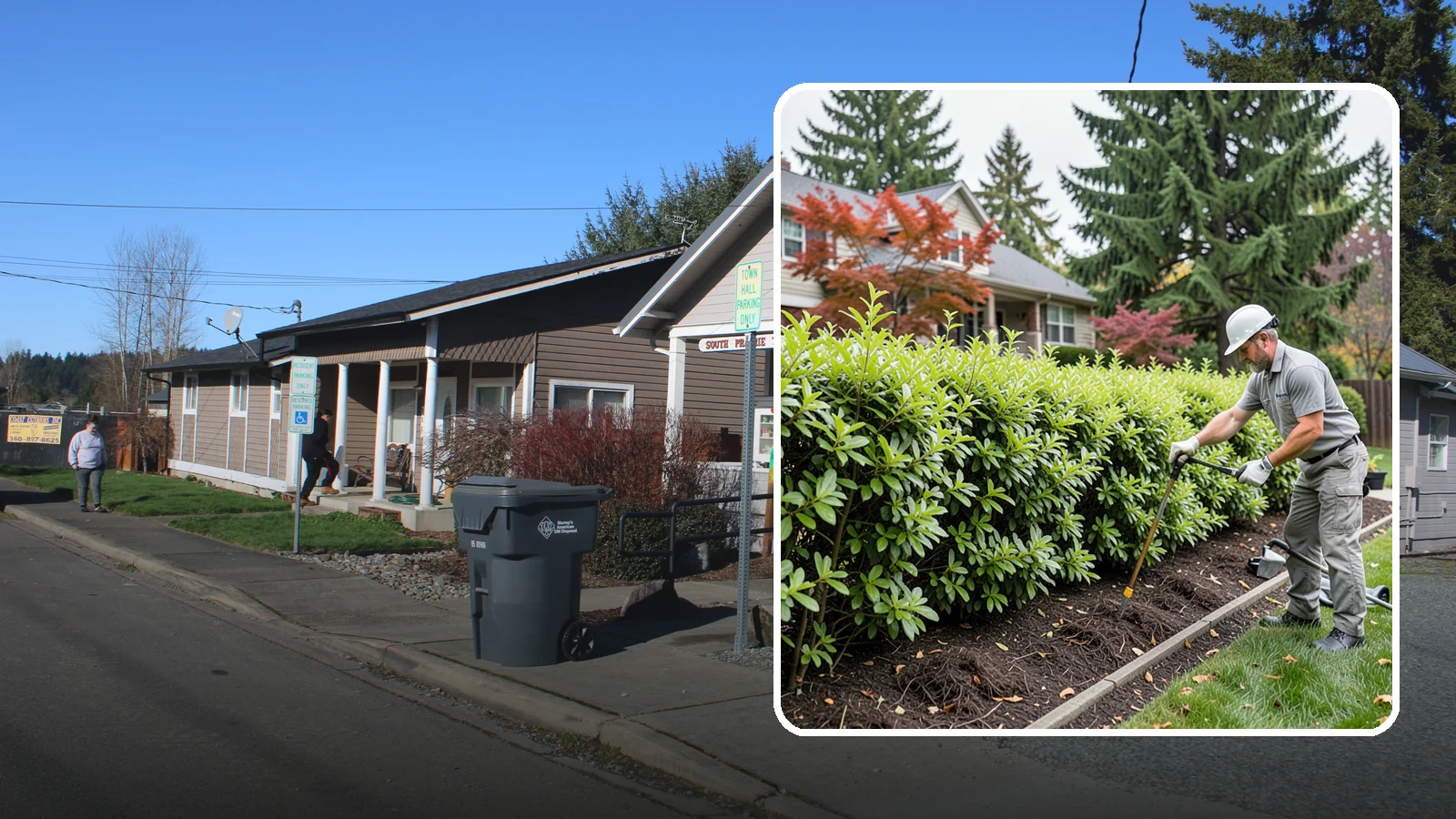 Privacy Hedge Planting in South Prairie, Pierce County, WA - We plant living privacy hedges that create a lush green screen well suited to Northwest yards.