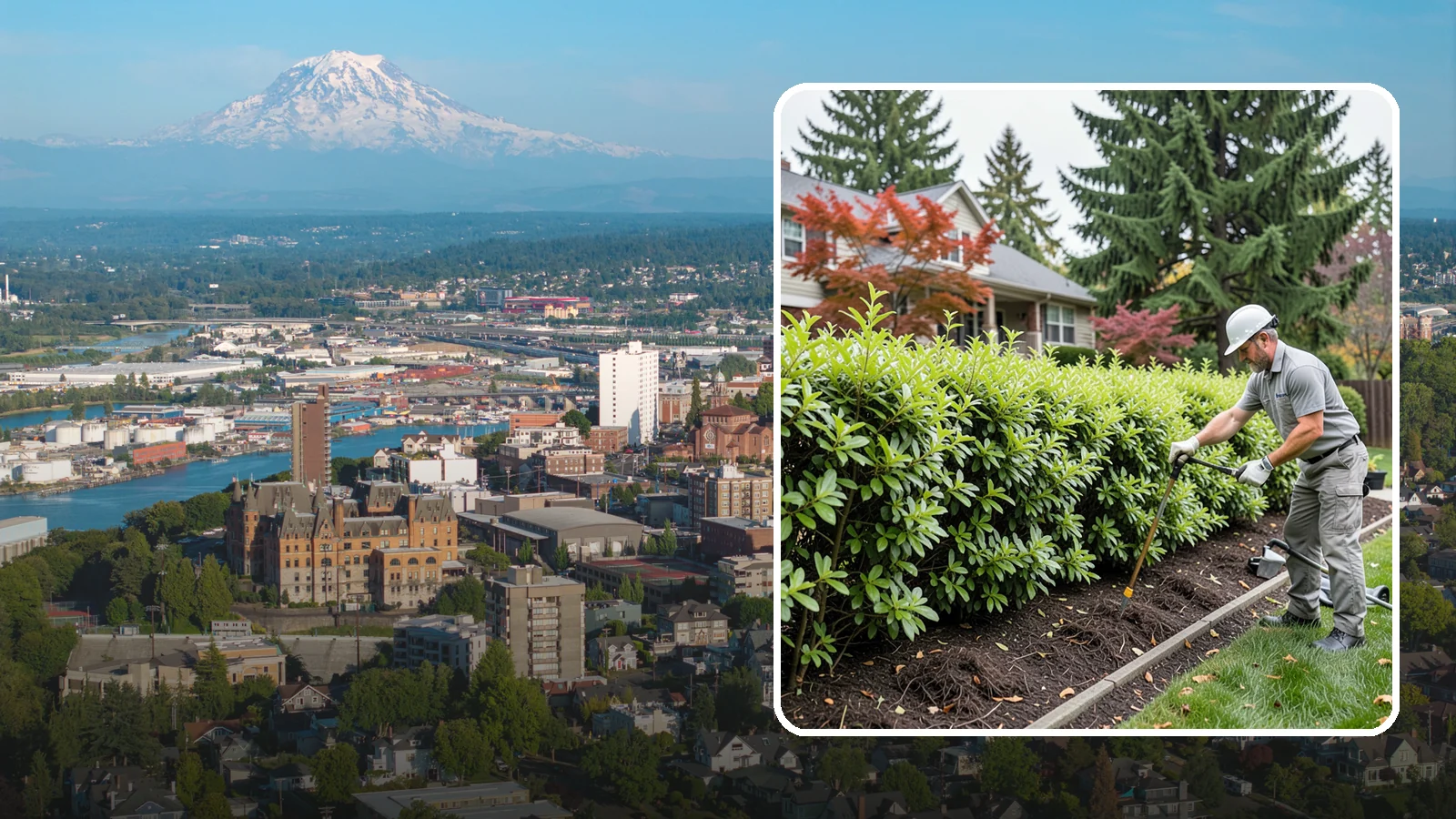 Privacy Hedge Planting in Tacoma, Pierce County, WA - We plant living privacy hedges that create a lush green screen well suited to Northwest yards.