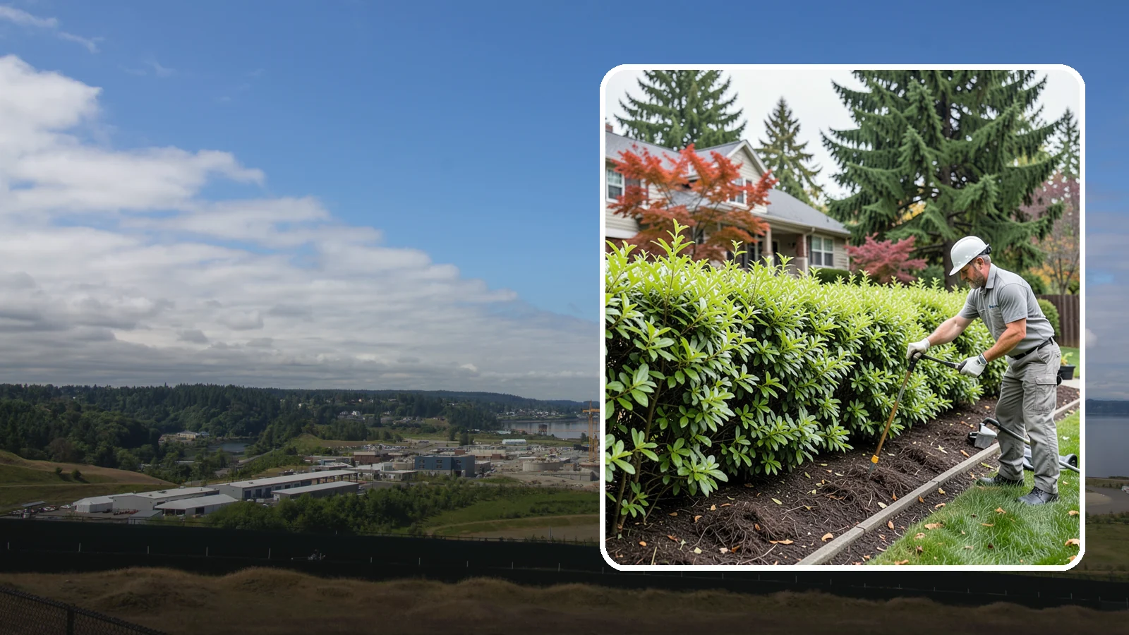 Privacy Hedge Planting in University Place, Pierce County, WA - We plant living privacy hedges that create a lush green screen well suited to Northwest yards.