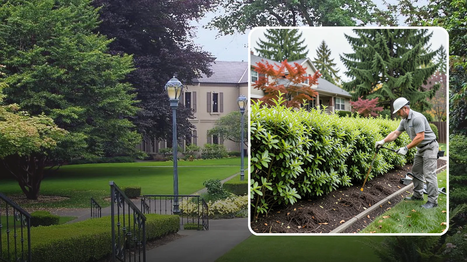 Privacy Hedge Planting in Woodinville, King County, WA - We plant living privacy hedges that create a lush green screen well suited to Northwest yards.