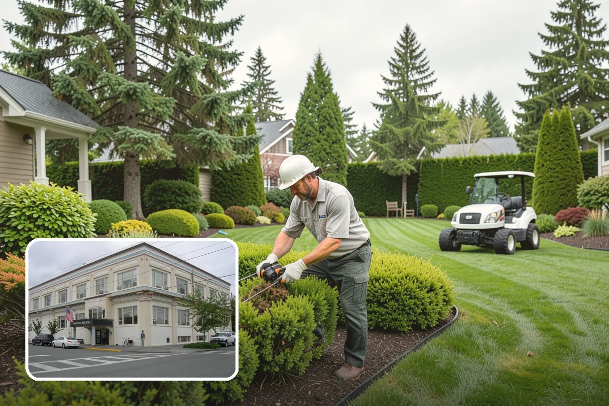 Privet Hedge Trimming in Anacortes, Skagit County, WA - Delivers crisp, formal geometric lines