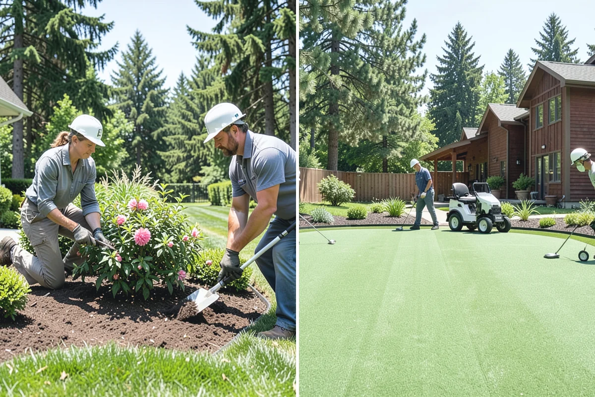 Privet Hedge Trimming in Bonney Lake, Pierce County, WA - Set string lines or reference the existing formal shape