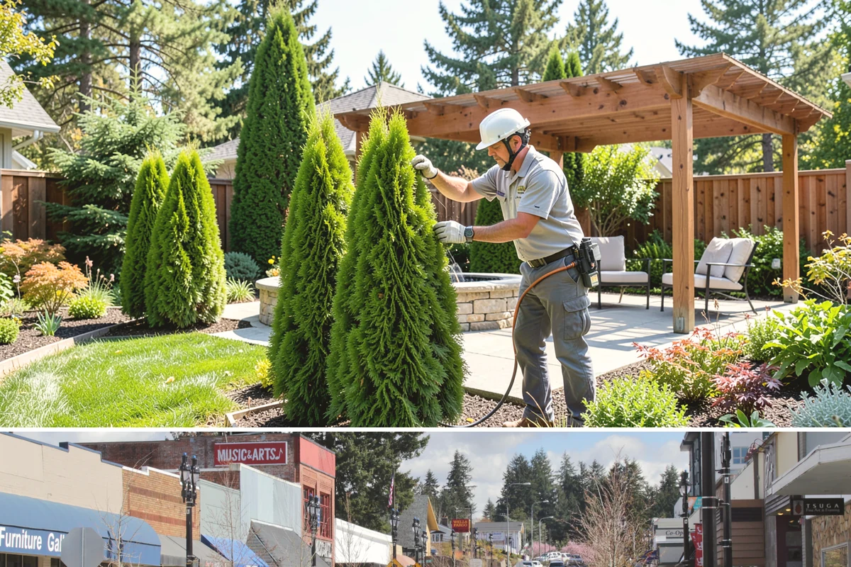 Privet Hedge Trimming in Bothell, King County, WA - Shear in late spring, mid-summer, and early fall to hold crisp lines through the growing season.