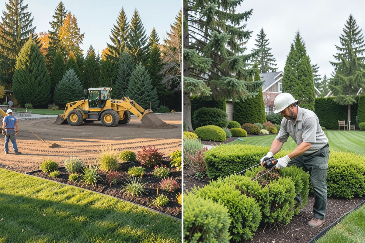 Privet Hedge Trimming in Darrington, Snohomish County, WA - Set string lines or reference the existing formal shape