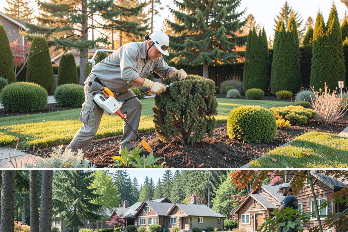 Privet Hedge Trimming in Edgewood, Pierce County, WA - Shear in late spring, mid-summer, and early fall to hold crisp lines through the growing season.