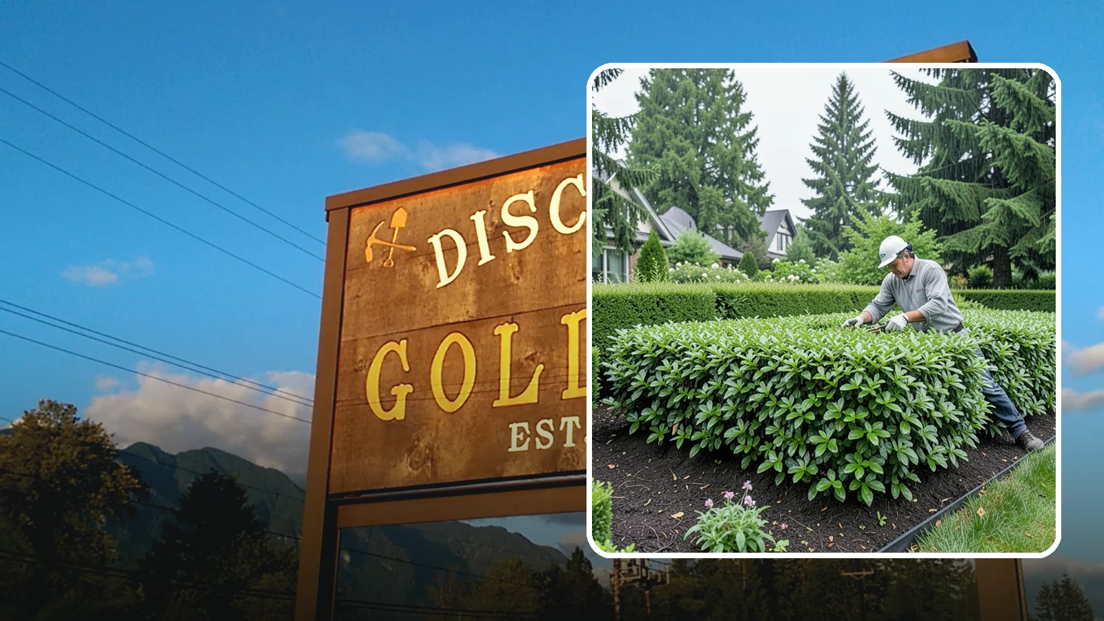 Privet Hedge Trimming in Gold Bar, Snohomish County, WA - Frequent, formal privet hedge trimming that maintains the crisp, geometric lines this classic fast-growing screen is known for.