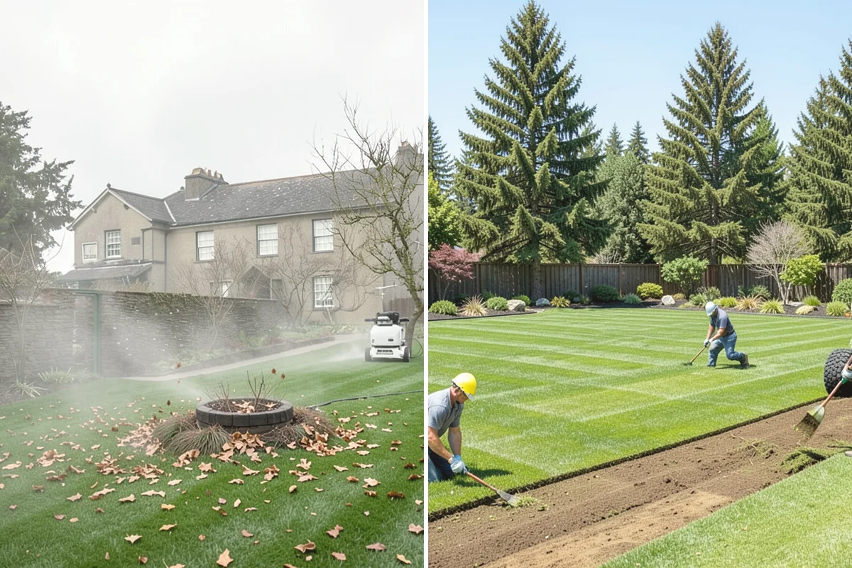 Privet Hedge Trimming in Issaquah, King County, WA - Set string lines or reference the existing formal shape