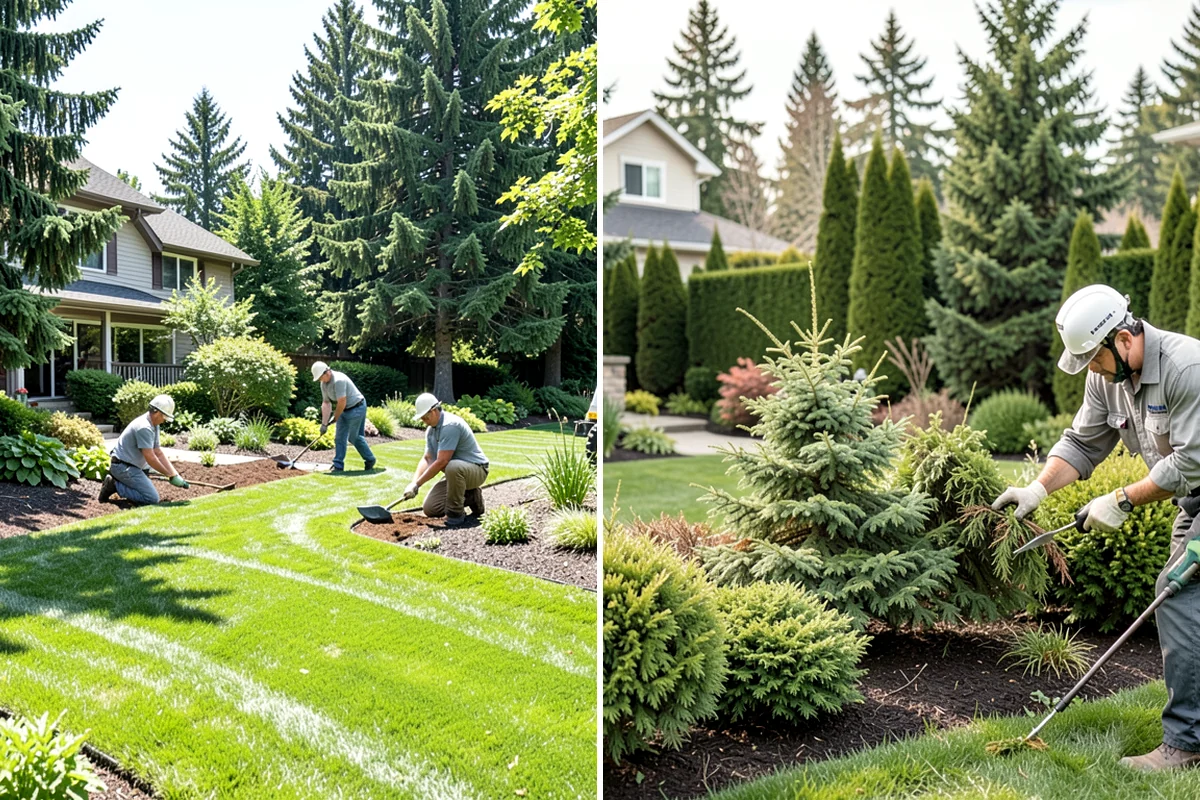 Privet Hedge Trimming in Lake Forest Park, King County, WA - Set string lines or reference the existing formal shape
