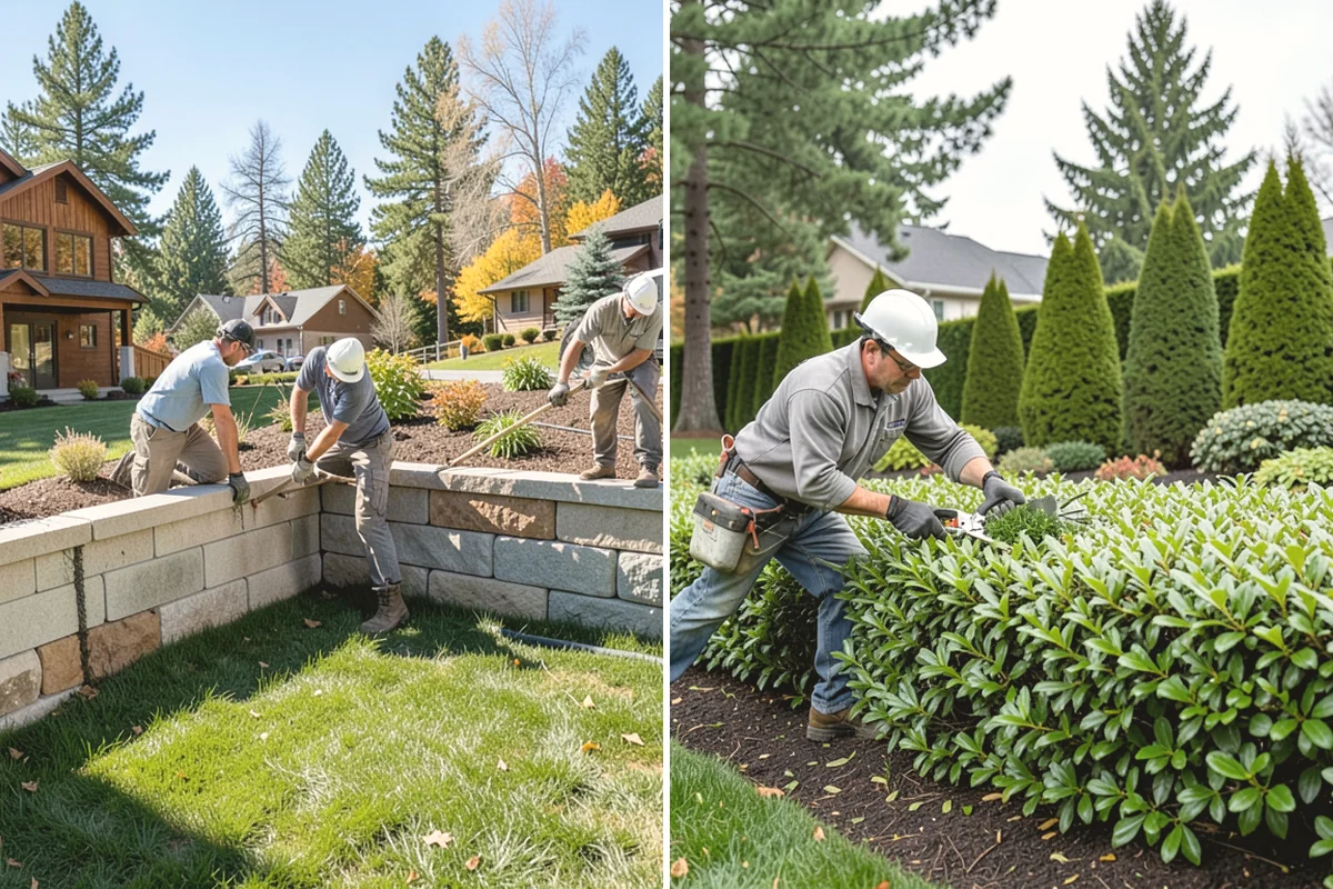 Privet Hedge Trimming in Lake Stevens, Snohomish County, WA - Set string lines or reference the existing formal shape