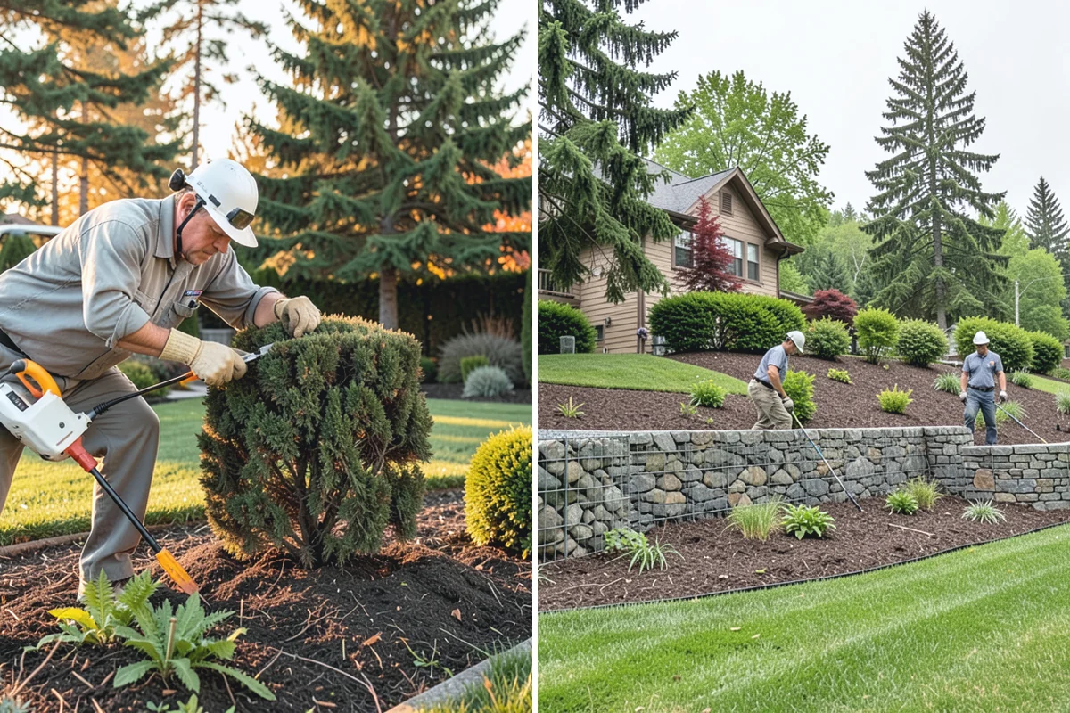 Privet Hedge Trimming in Redmond, King County, WA - Set string lines or reference the existing formal shape