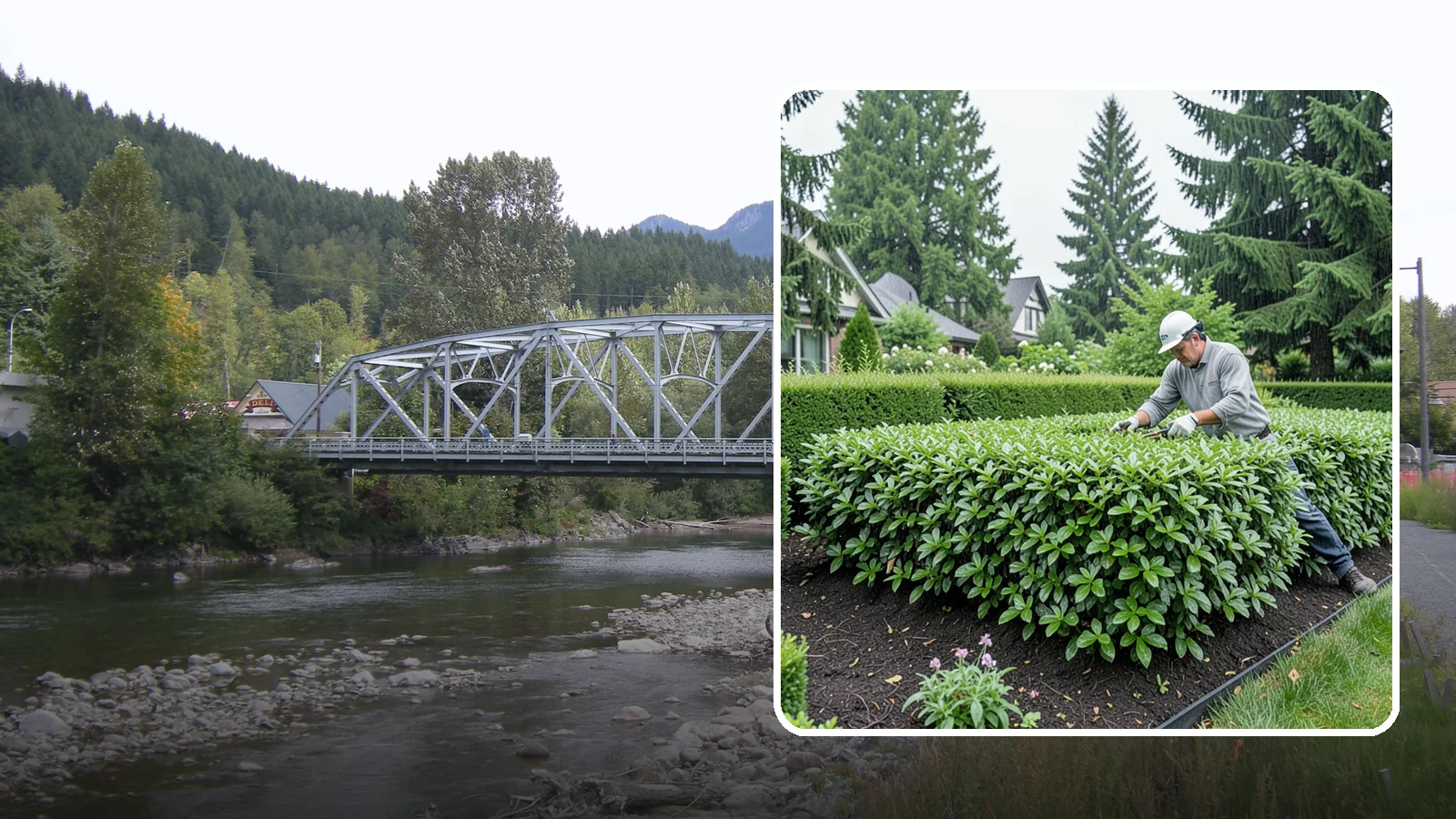 Privet Hedge Trimming in Skykomish, King County, WA - Frequent, formal privet hedge trimming that maintains the crisp, geometric lines this classic fast-growing screen is known for.