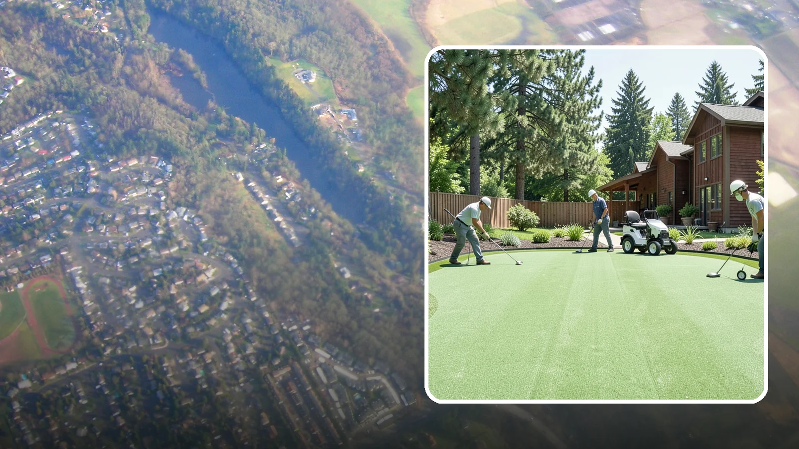 Putting Green Installation in Algona, King County, WA - Custom backyard putting greens with true roll and realistic speed to practice your short game at home.