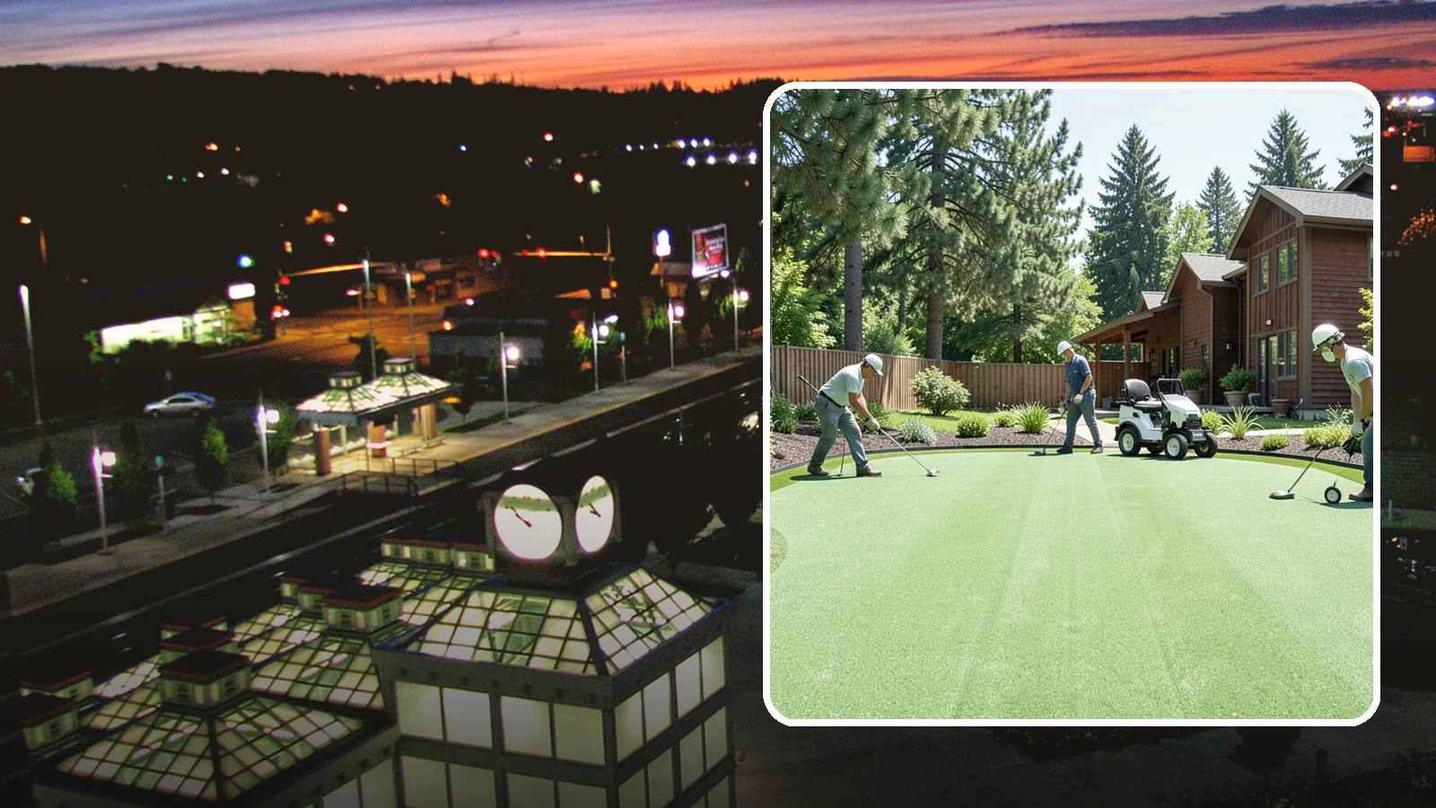 Putting Green Installation in Auburn, King County, WA - Custom backyard putting greens with true roll and realistic speed to practice your short game at home.