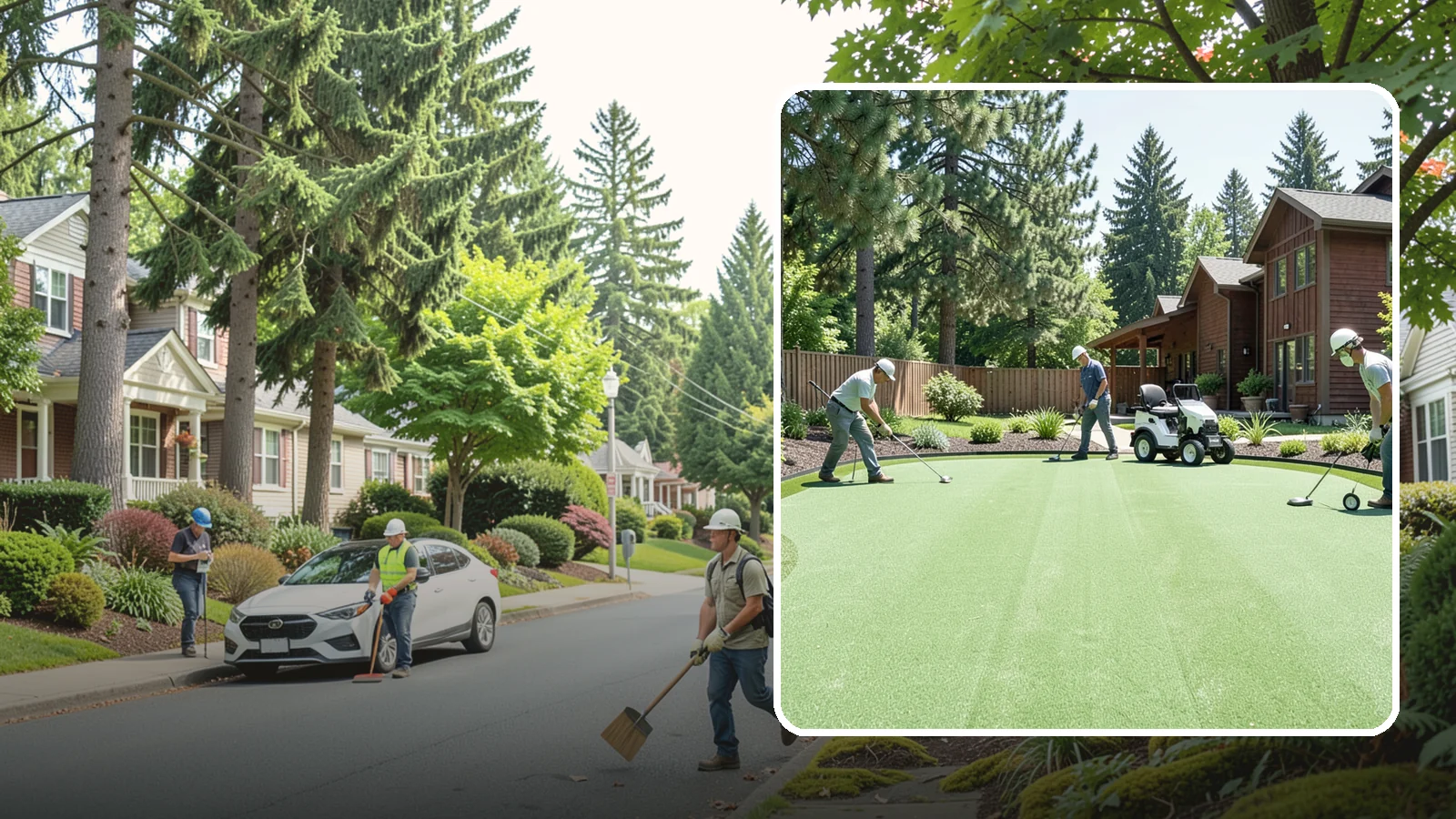 Putting Green Installation in Beaux Arts Village, King County, WA - Custom backyard putting greens with true roll and realistic speed to practice your short game at home.