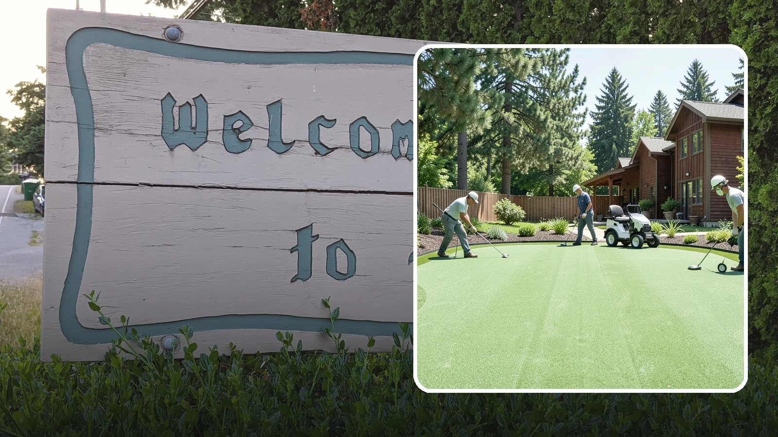 Putting Green Installation in Brier, Snohomish County, WA - Custom backyard putting greens with true roll and realistic speed to practice your short game at home.