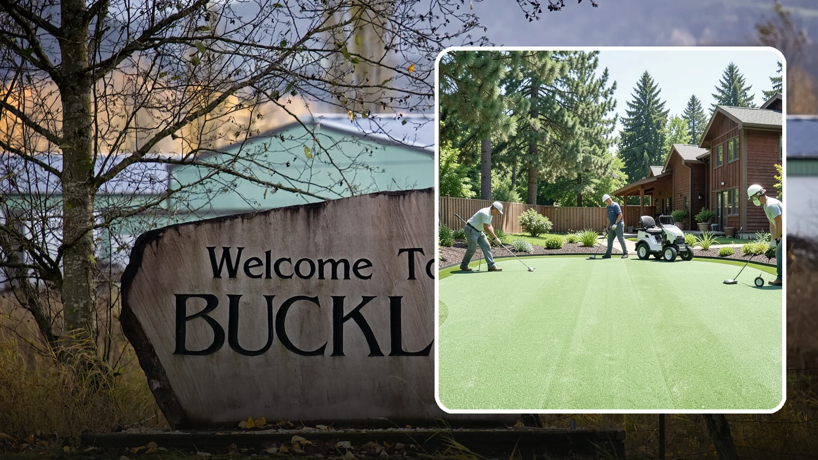Putting Green Installation in Buckley, Pierce County, WA - Custom backyard putting greens with true roll and realistic speed to practice your short game at home.