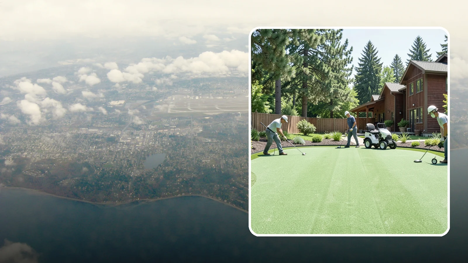 Putting Green Installation in Burien, King County, WA - Custom backyard putting greens with true roll and realistic speed to practice your short game at home.