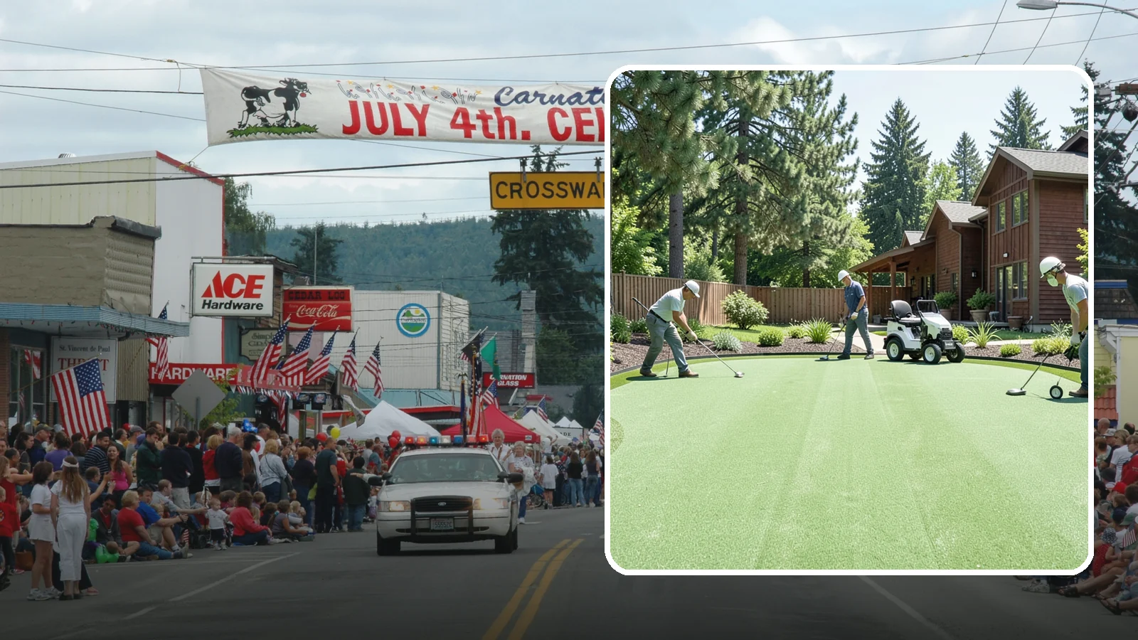 Putting Green Installation in Carnation, King County, WA - Custom backyard putting greens with true roll and realistic speed to practice your short game at home.