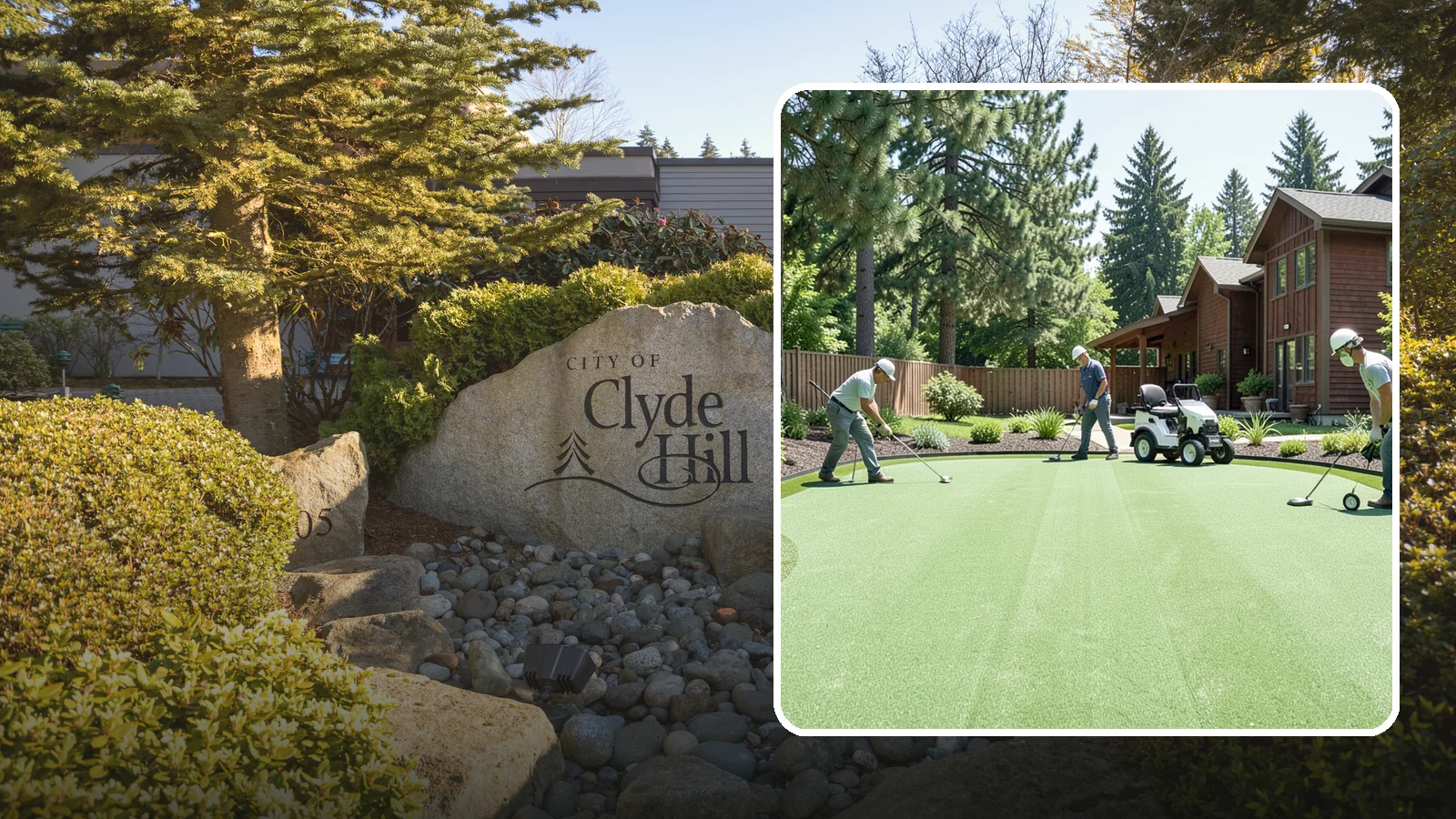 Putting Green Installation in Clyde Hill, King County, WA - Custom backyard putting greens with true roll and realistic speed to practice your short game at home.