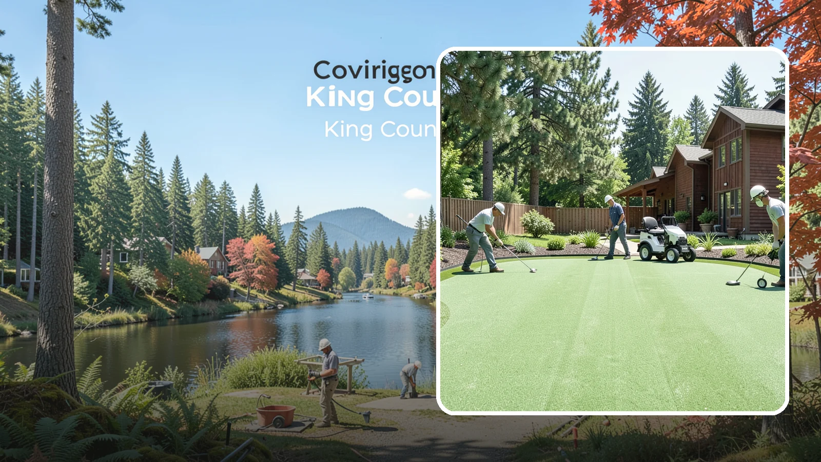 Putting Green Installation in Covington, King County, WA - Custom backyard putting greens with true roll and realistic speed to practice your short game at home.