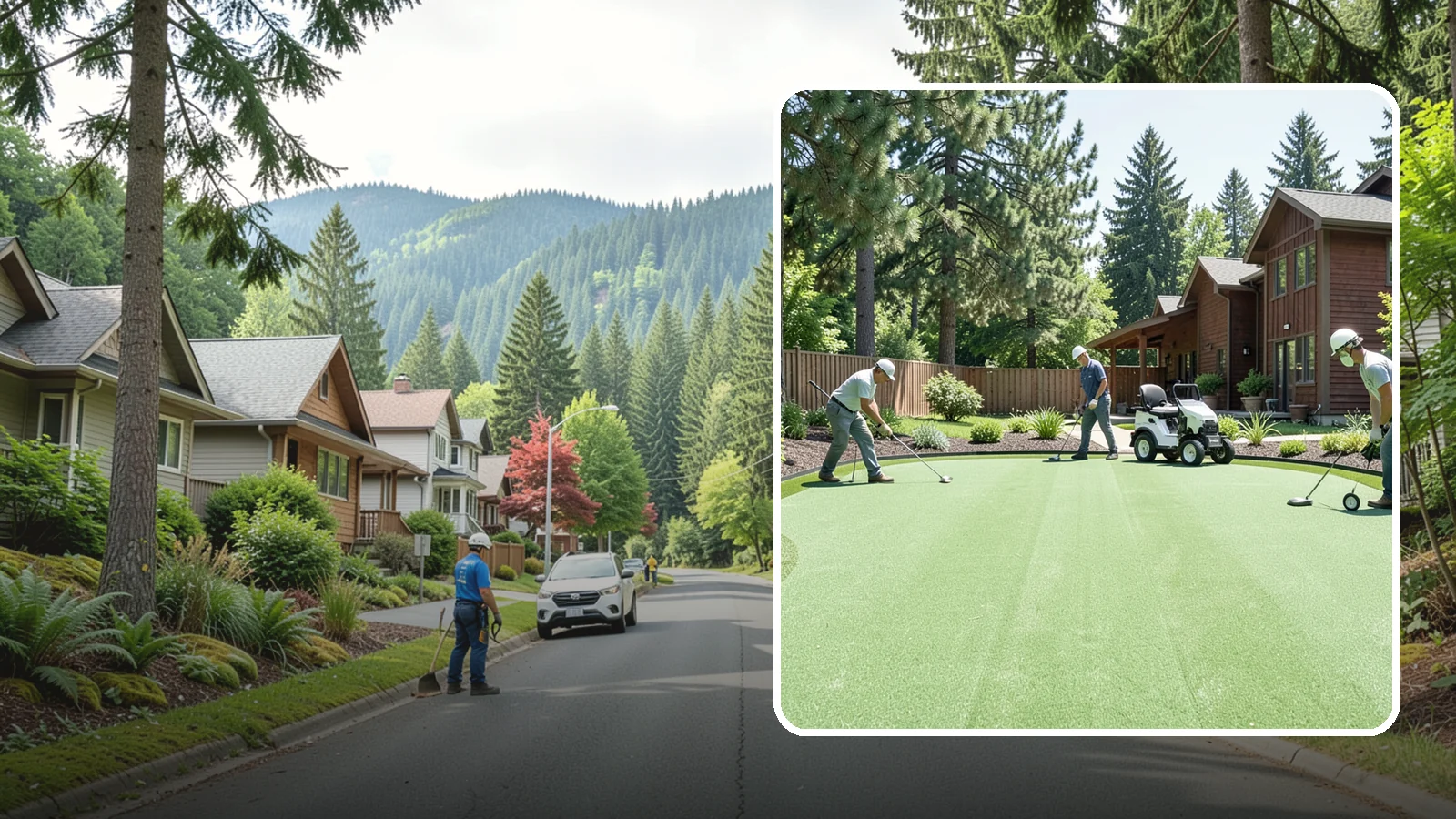 Putting Green Installation in Darrington, Snohomish County, WA - Custom backyard putting greens with true roll and realistic speed to practice your short game at home.