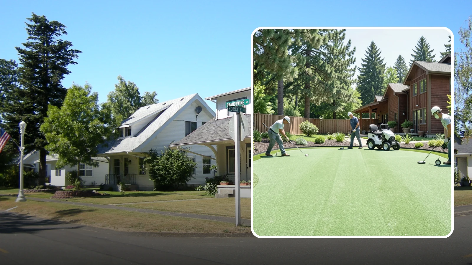 Putting Green Installation in DuPont, Pierce County, WA - Custom backyard putting greens with true roll and realistic speed to practice your short game at home.