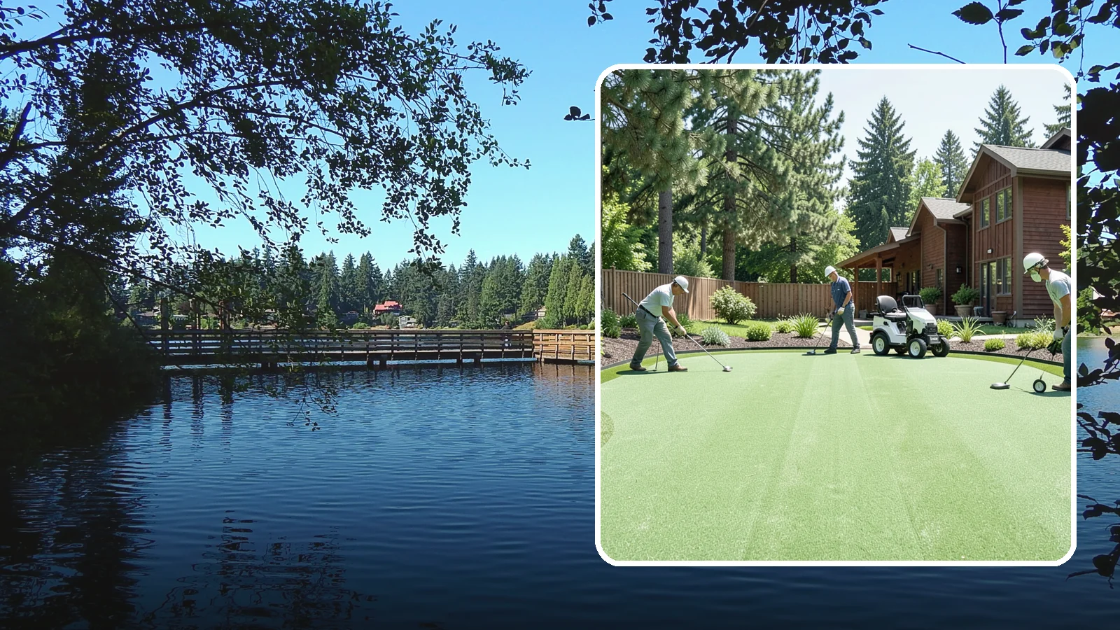Putting Green Installation in Federal Way, King County, WA - Custom backyard putting greens with true roll and realistic speed to practice your short game at home.
