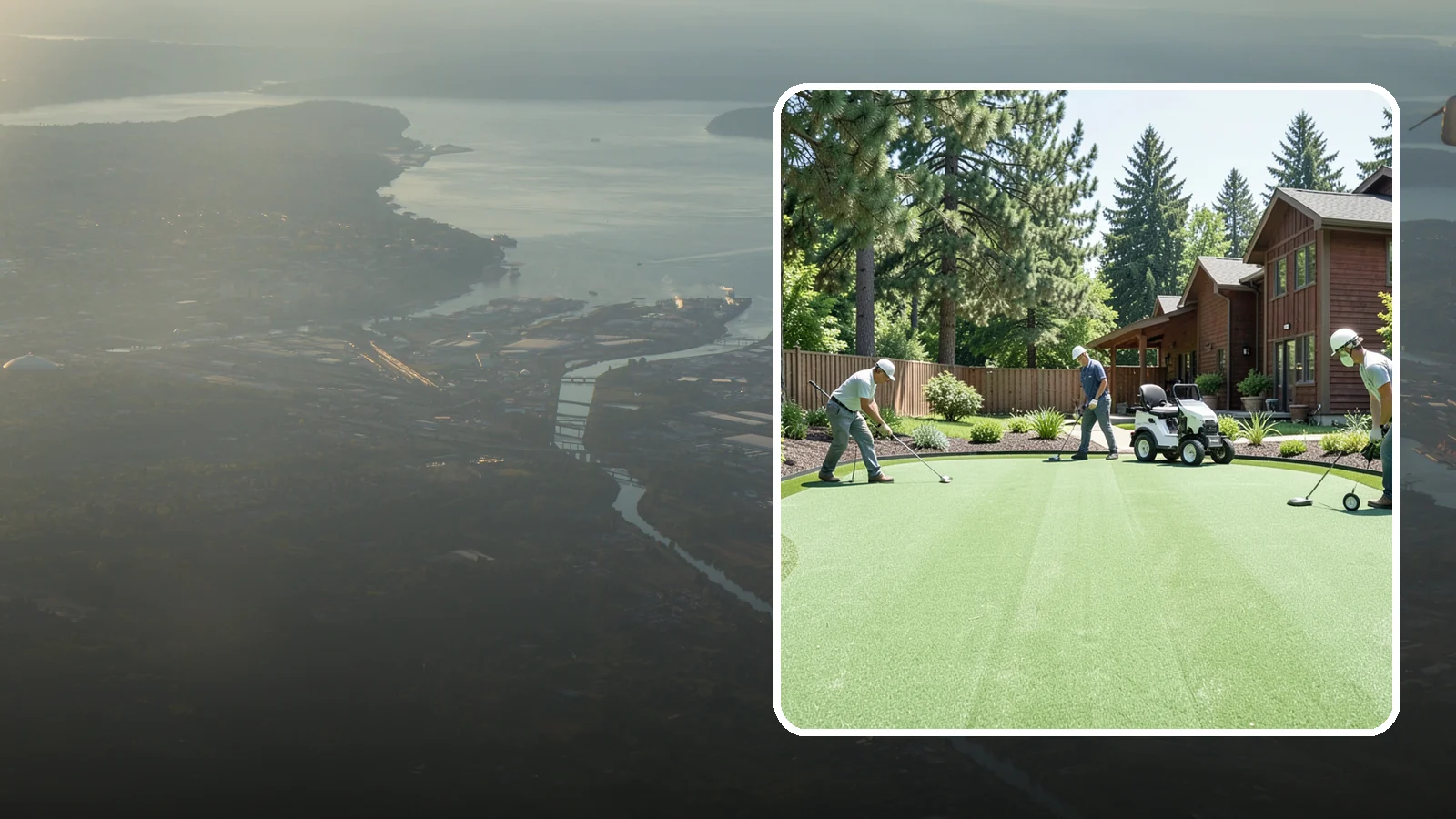 Putting Green Installation in Fife, Pierce County, WA - Custom backyard putting greens with true roll and realistic speed to practice your short game at home.