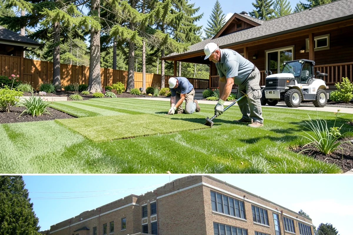 Putting Green Installation in Maple Valley, King County, WA - Can be installed year-round.