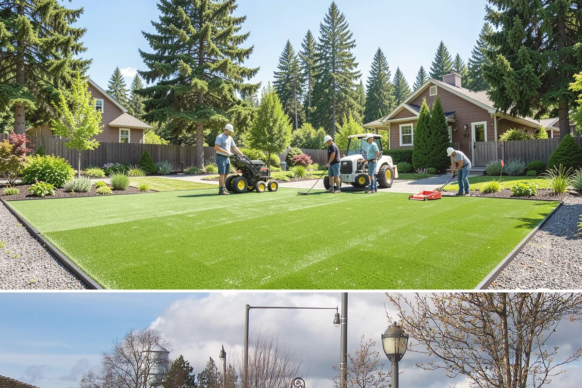 Putting Green Installation in Marysville, Snohomish County, WA - Can be installed year-round.