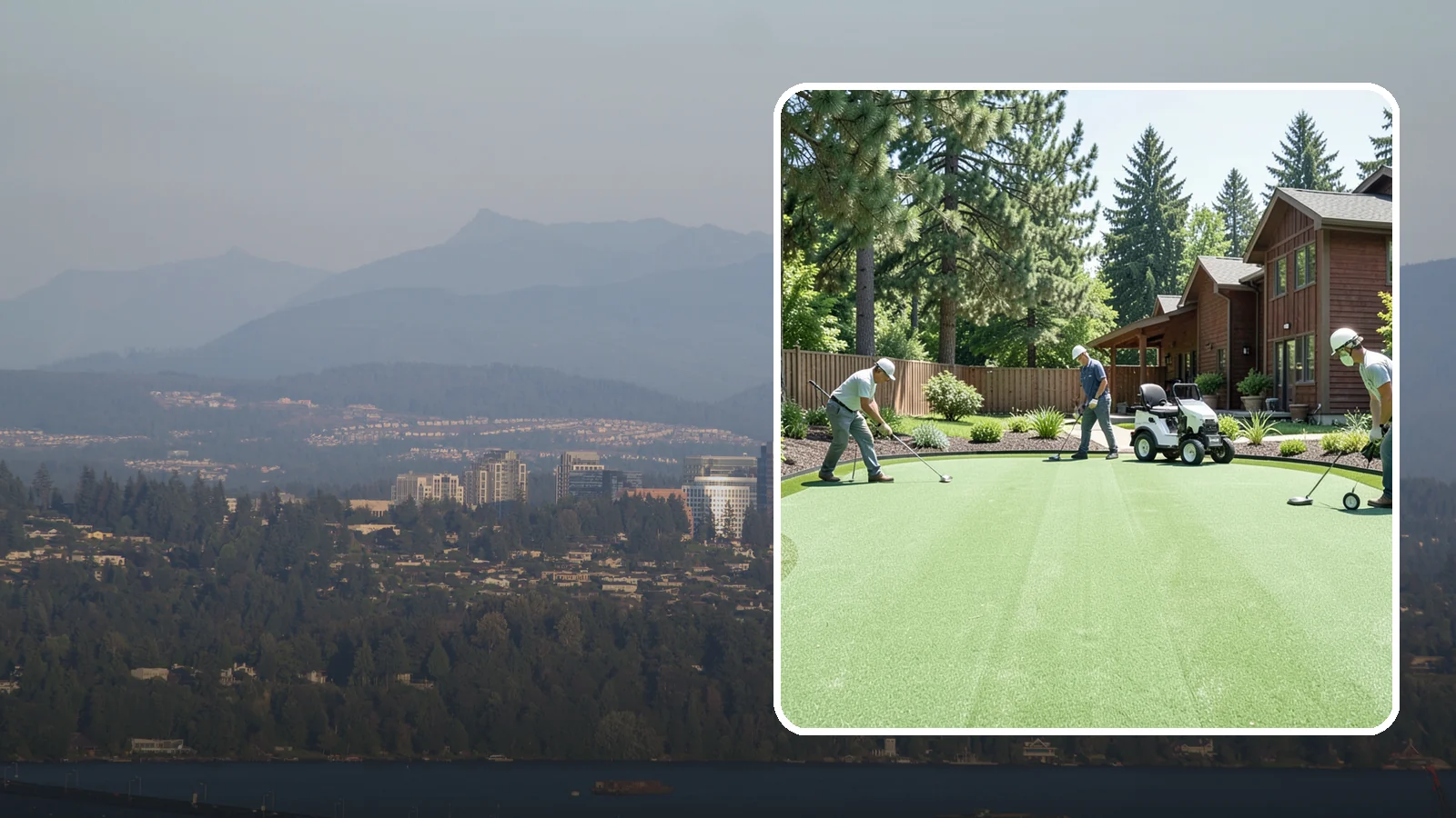 Putting Green Installation in Medina, King County, WA - Custom backyard putting greens with true roll and realistic speed to practice your short game at home.